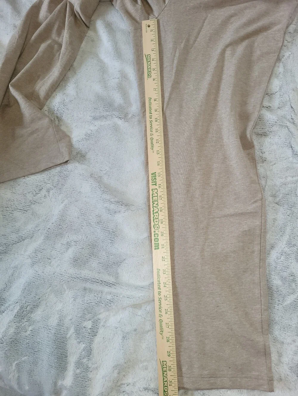 Pure Jill Womens XL Affinity French Terry Slim Leg Beige Pants 31.5